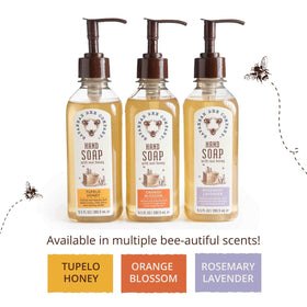 Savannah Bee liquid hand soap designed to be skin-friendly for all skin types.