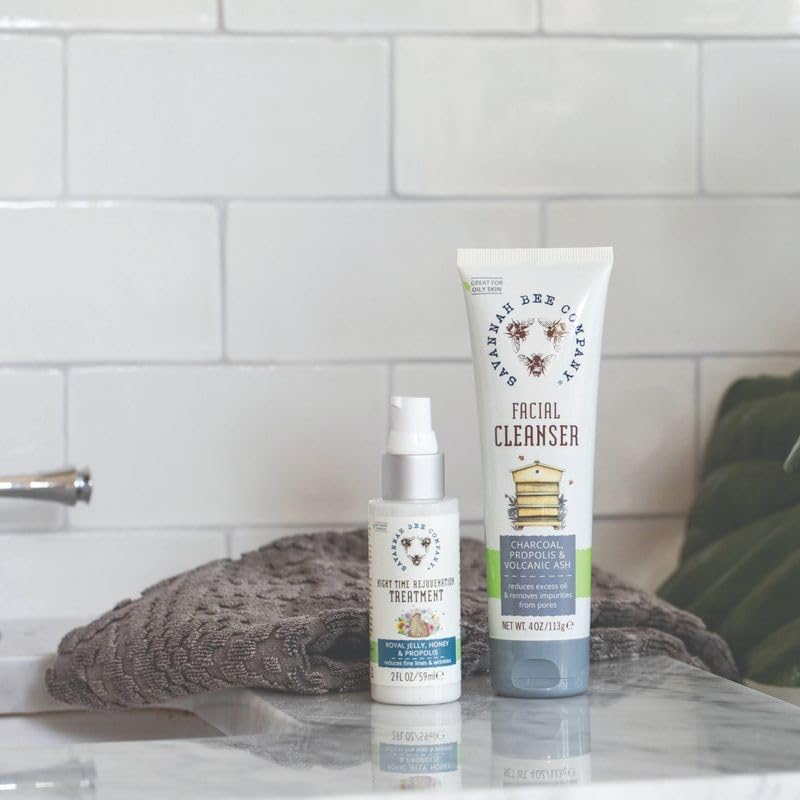 Savannah Bee Propolis Cleanser packaging display communicates brand and benefits