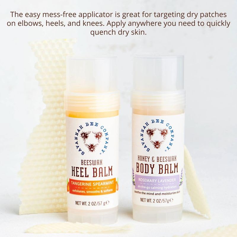 Savannah Bee Company Balm applied to the wrist for calming aroma.