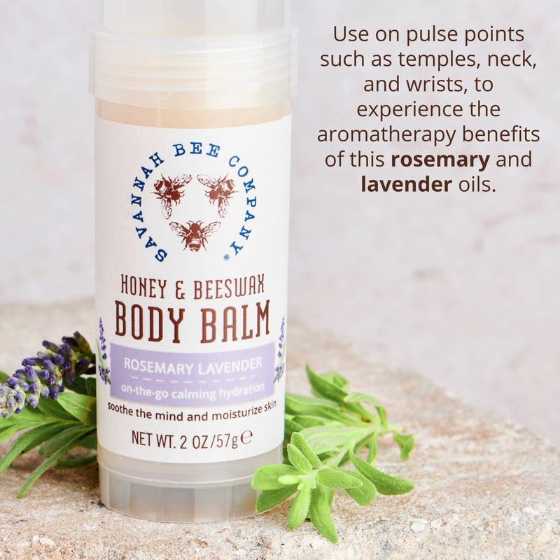 Savannah Bee Company Herbal aroma from rosemary and lavender with botanicals.