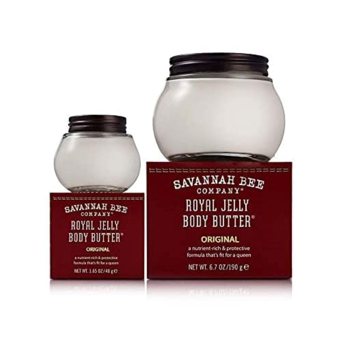 Savannah Bee Ultra-Rich Royal Jelly Body Butter jar front delivers deep hydration