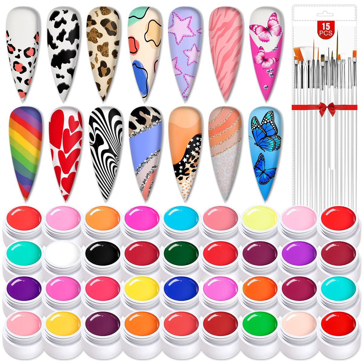 SAVILAND 36-color gel paint bottle for vibrant at-home nail art
