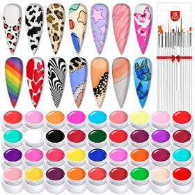 SAVILAND 36-color gel paint bottle for vibrant at-home nail art