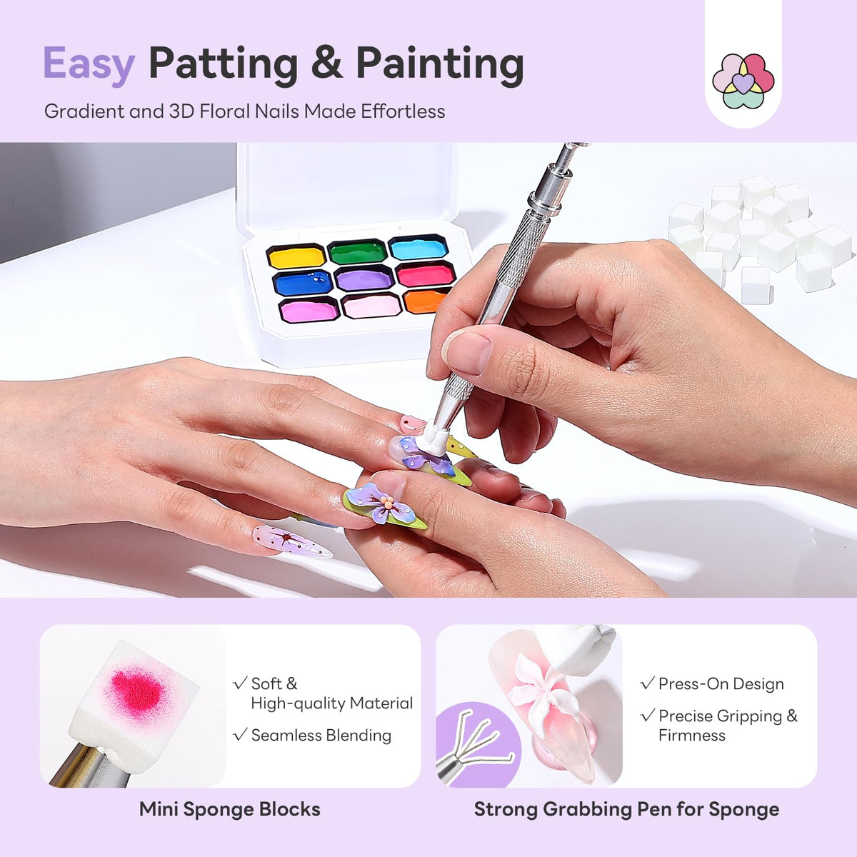 SAVILAND 3D flower molds enabling quick, dimensional petals.