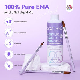 SAVILAND acrylic brush set (8/10/14) enables precise bead control