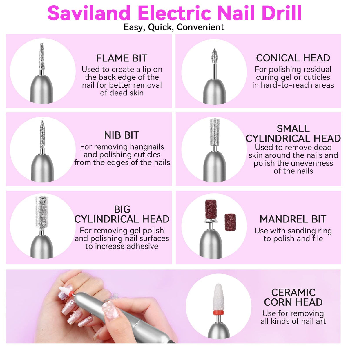 SAVILAND acrylic liquid for smooth, consistent acrylic adherence.