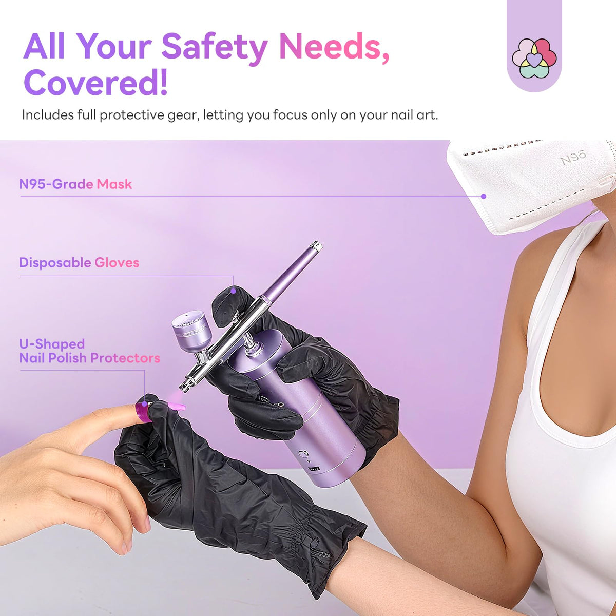 SAVILAND airbrush cleaner included for quick, easy cleanup.