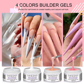 SAVILAND nail forms included for secure shaping during DIY nail extensions.