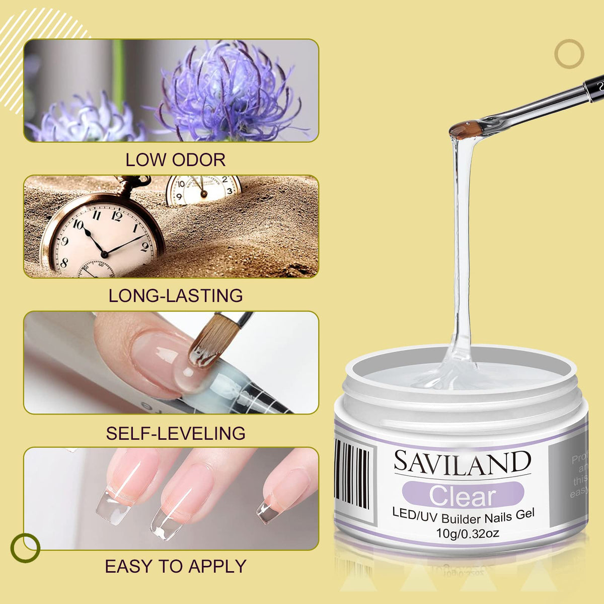 SAVILAND file for shaping and honing nail extensions for salon-like results.