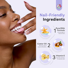 SAVILAND with castor oil and VE nourishes nails for enhanced extensions.