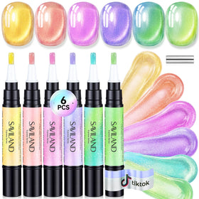 SAVILAND cat-eye pen with 6 colors for at-home salon-style nails.