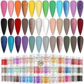 SAVILAND Color Artistry palette with 36 shades for versatile nail art at home or in the salon