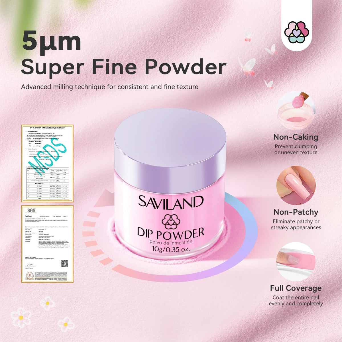 SAVILAND cuticle pusher and nail cleaner for gentle prep and smoother applications.