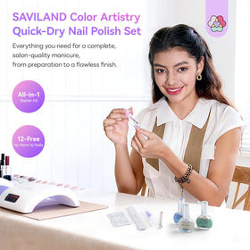 SAVILAND diamond glitter polish adds high-shine sparkle
