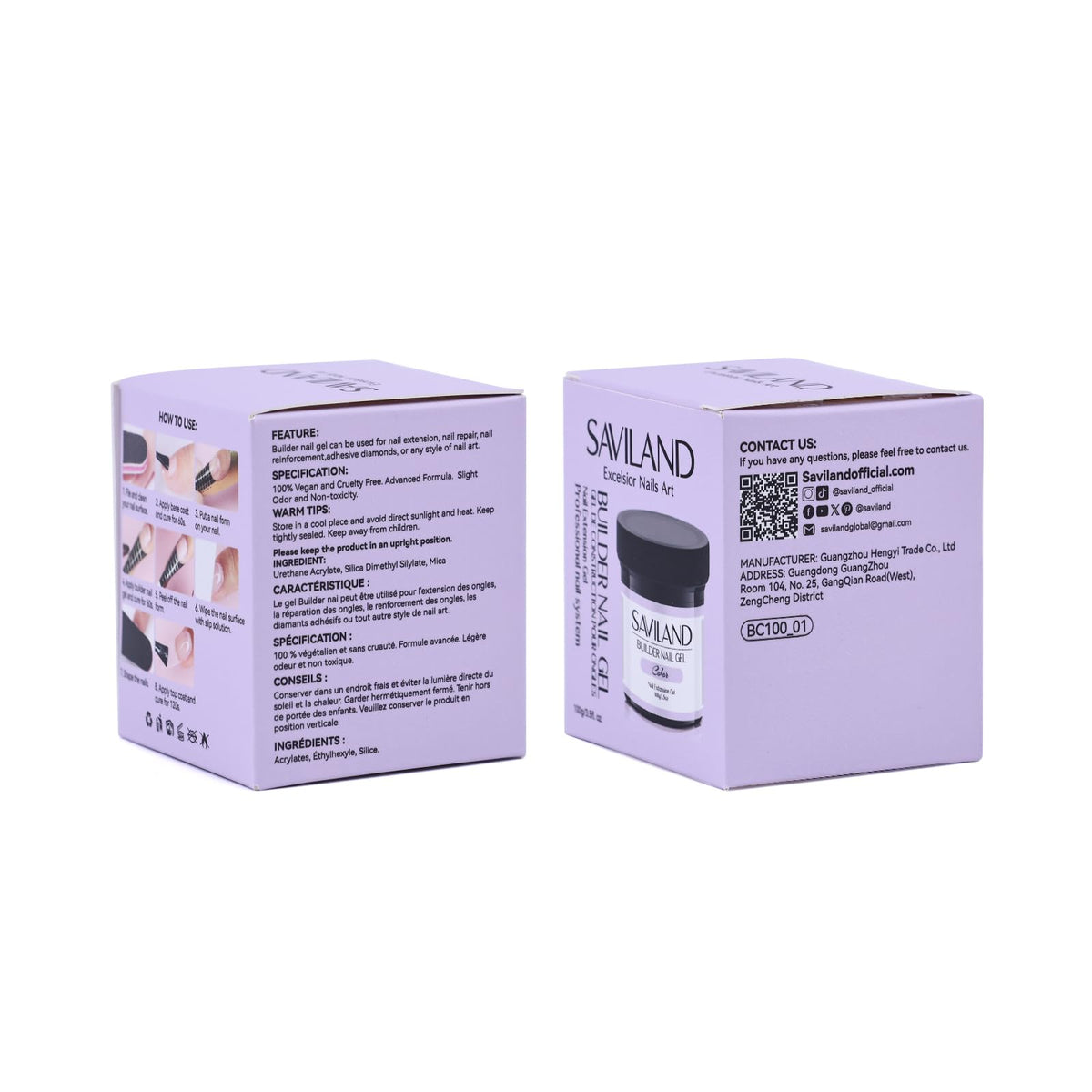 SAVILAND long-lasting nude builder gel for at-home nails