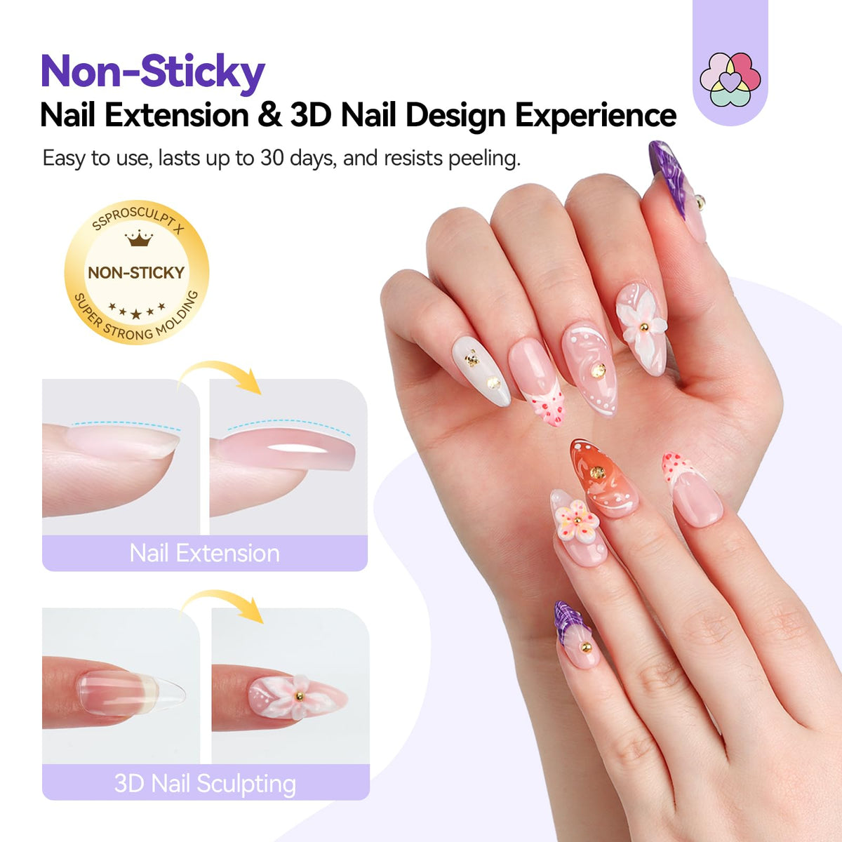 SAVILAND Dual-Tipped Sculpture Pen used for intricate 3D nail art.