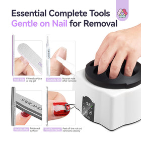 SAVILAND included nail file, buffer, scraper, and cuticle oil for post-removal care