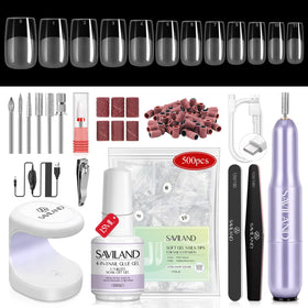 SAVILAND Gel Nail X Kit Short Square unboxing for home manicure setup