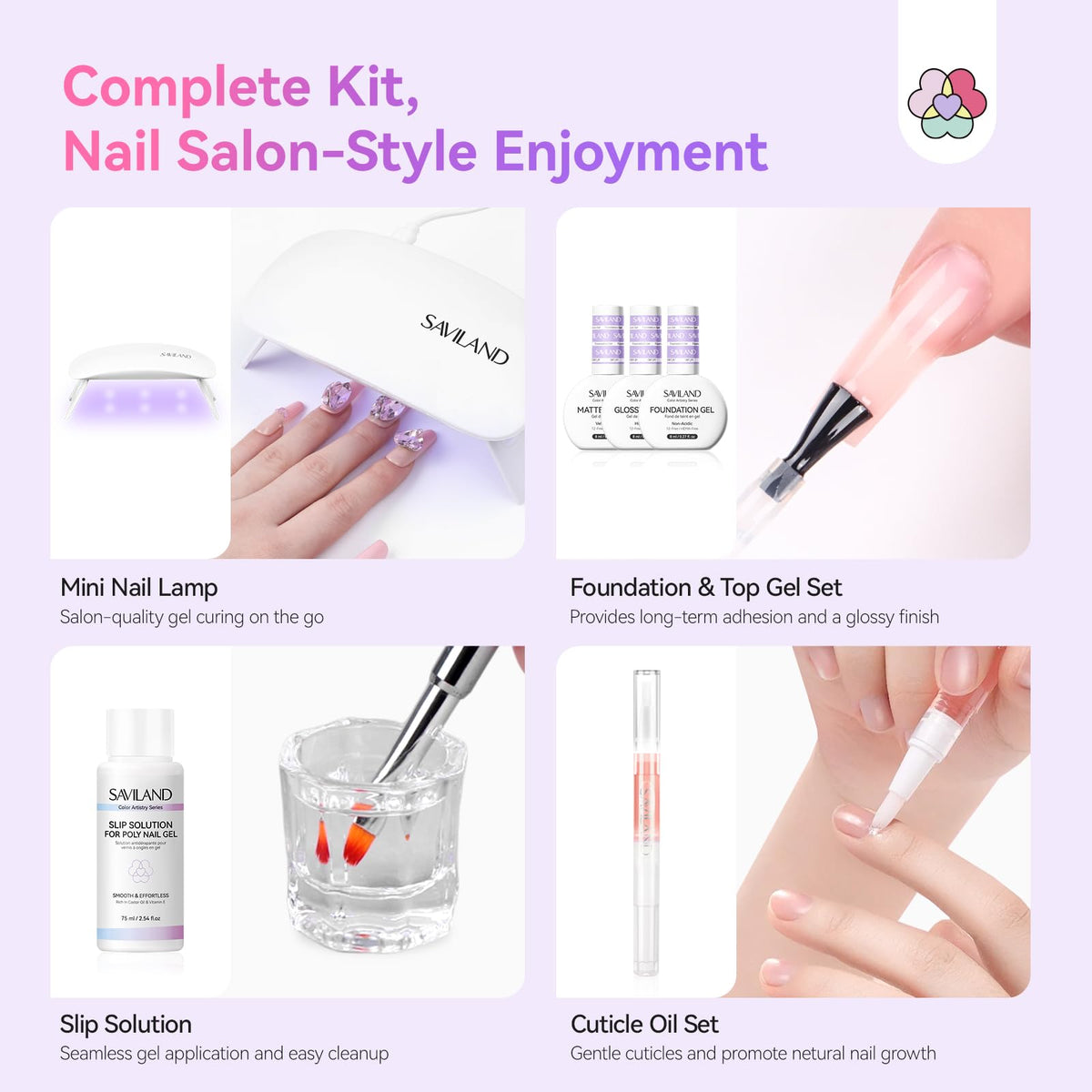 SAVILAND gift box packaging ideal for a stylish nail kit gift.