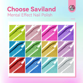 SAVILAND chrome nail shades gift set for women, ideal for home or salon.