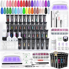 SAVILAND Hema-Free poly gel kit with 36 colors for at-home manicure variety.