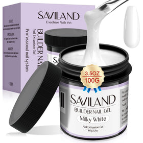 SAVILAND LED & UV Builder Nail Gel bottle showing premium formula for durable nails.