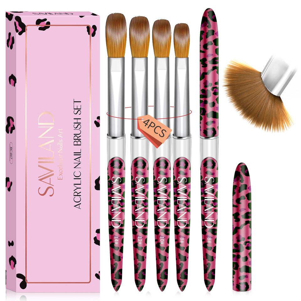 SAVILAND leopard pink brush size 8 for precise carving and detailing