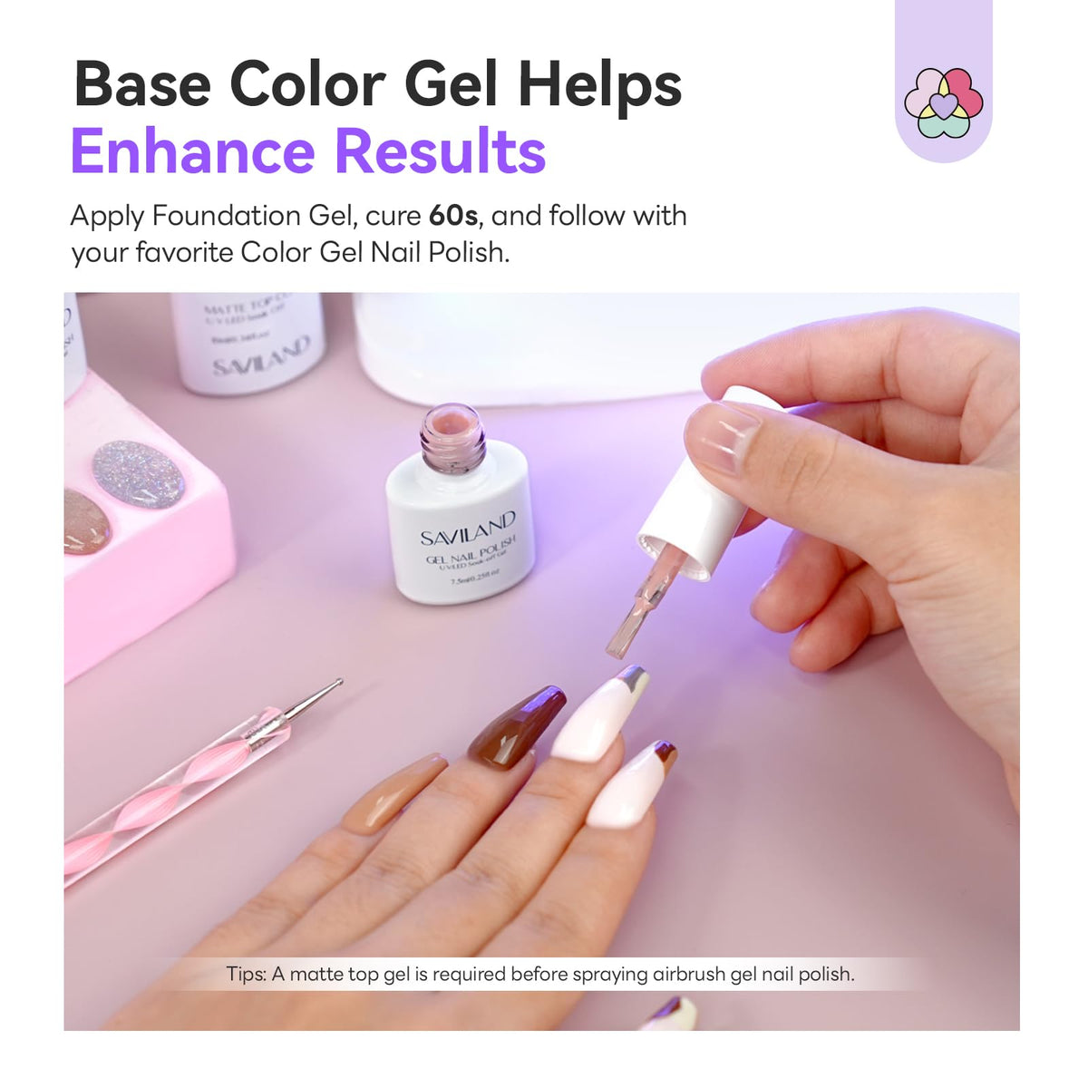 SAVILAND long-lasting wear shown on nails during daily activities