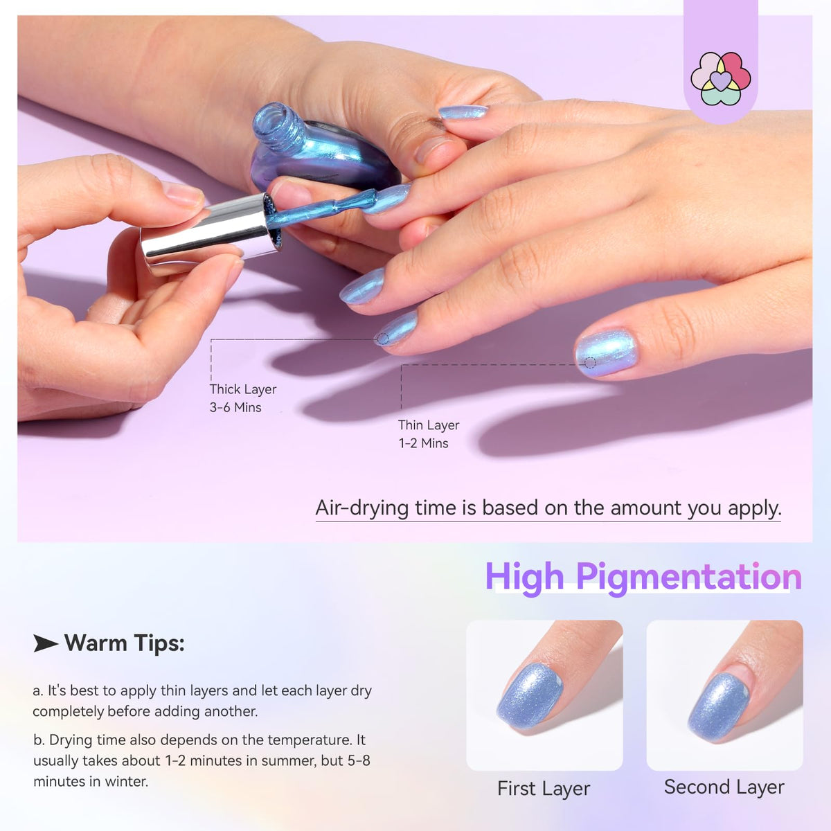 SAVILAND long-wear finish lasts up to 7 days with chip resistance