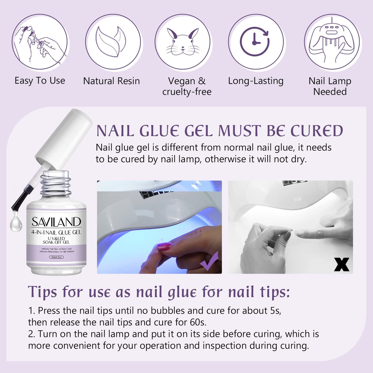 SAVILAND medium-viscosity glue enables repositioning before curing