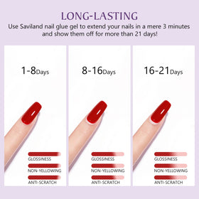 SAVILAND mild, skin-safe formula with low odor for comfortable manicures