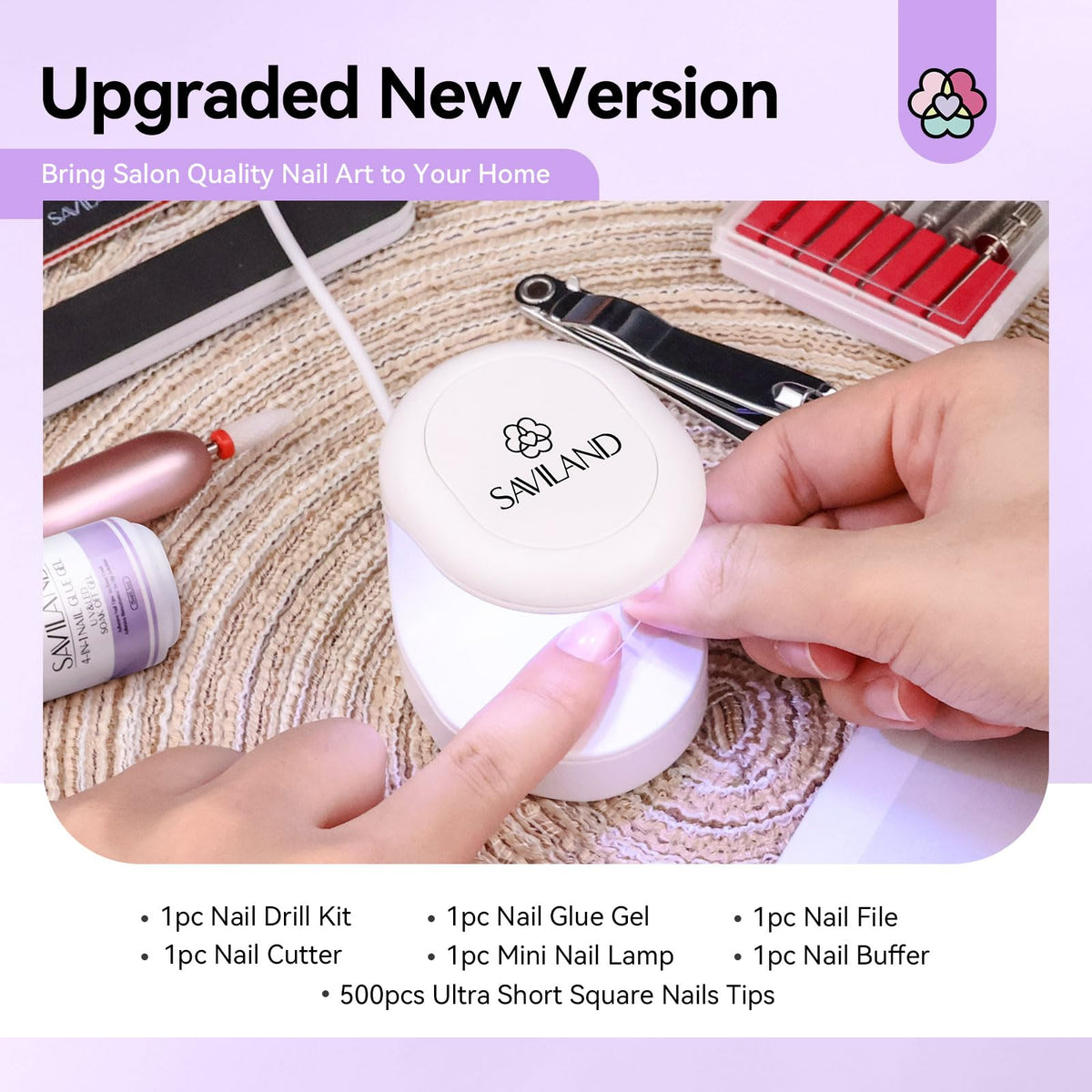 SAVILAND Mini Nail Lamp for quick at-home gel curing