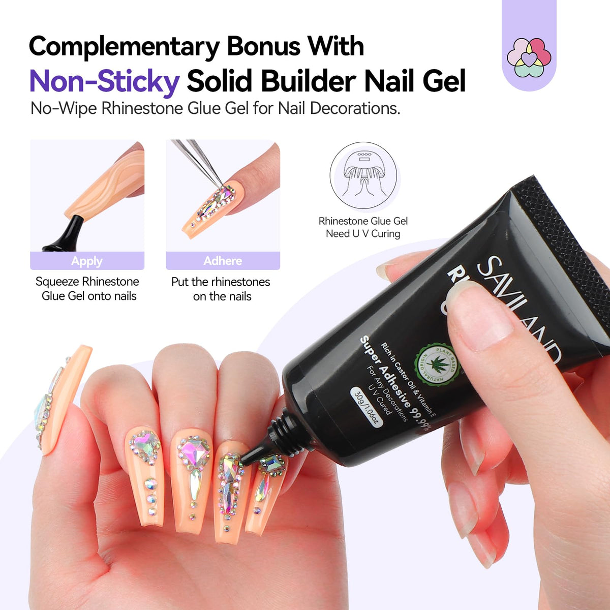 SAVILAND Pro Solid Builder Gel shown in daily use context for wear.