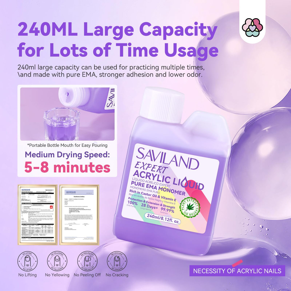 SAVILAND nail cleaning pads for quick prep and clean finishes.
