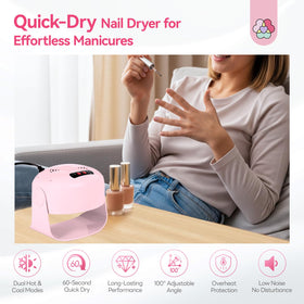 SAVILAND 600W Nail Dryer side view highlights compact footprint for home or studio use.