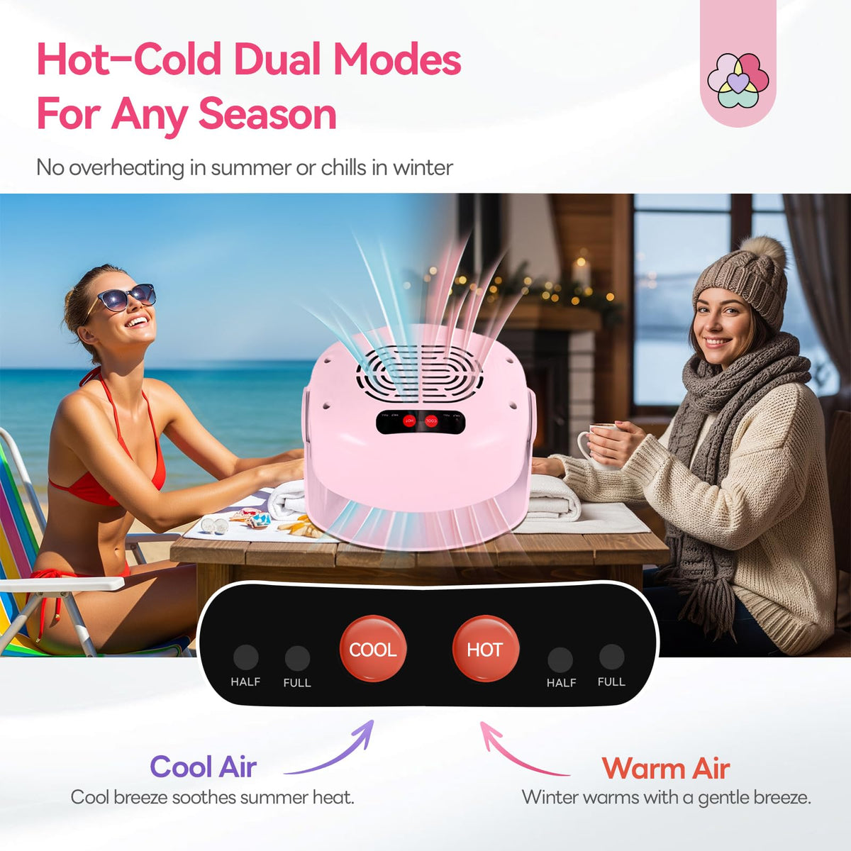 SAVILAND 600W Nail Dryer warm wind mode speeds polish dry.