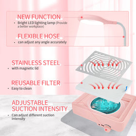 Saviland nail dust collector rotary switch offers easy suction control.