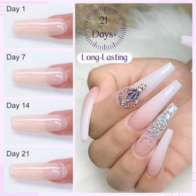 SAVILAND easy DIY nail art with nude builder gel