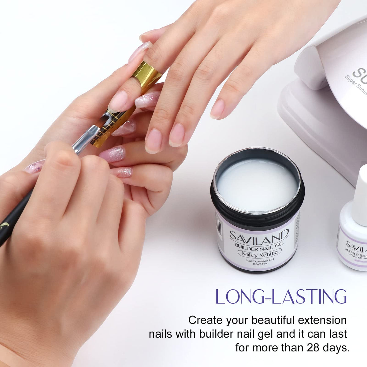 SAVILAND nail gel finish with high gloss and lasting durability.