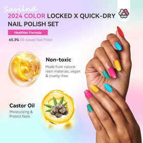 SAVILAND nail polish set quick-dry action with 60-120 seconds air-dry