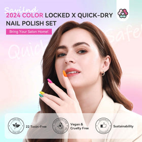 SAVILAND nail polish set plant-based ingredients featuring castor oil and Vitamin E