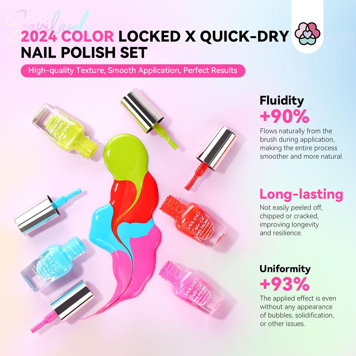 SAVILAND summer-beach manicure ideas with vibrant hues