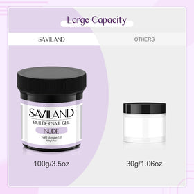 SAVILAND nude color builder gel bottle for durable overlays