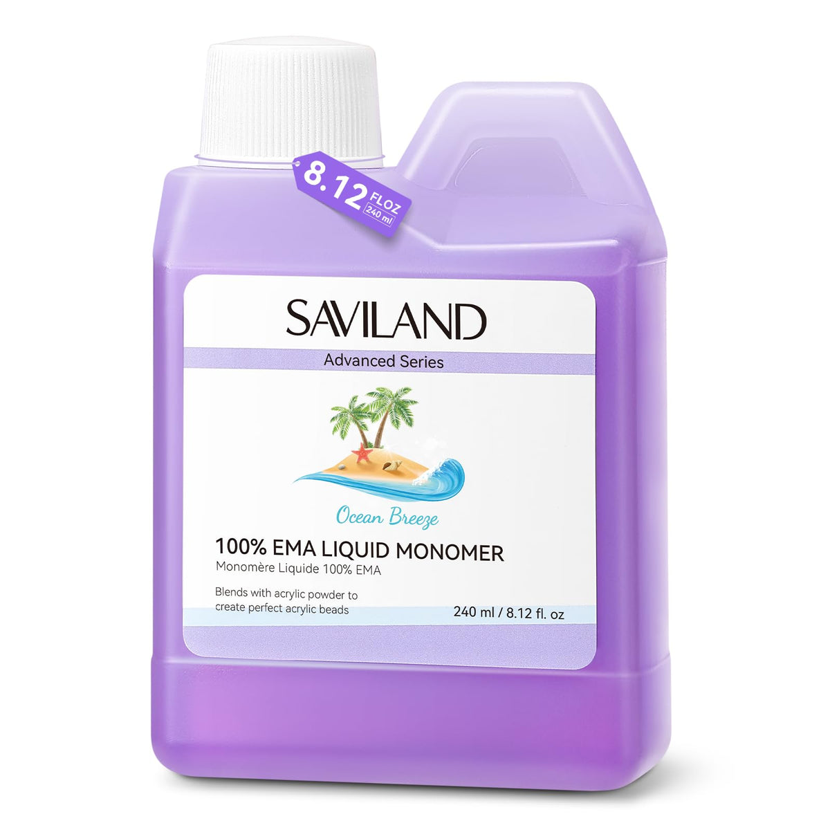SAVILAND Ocean Breeze bottle showing refreshing scent for salon or home manicure.