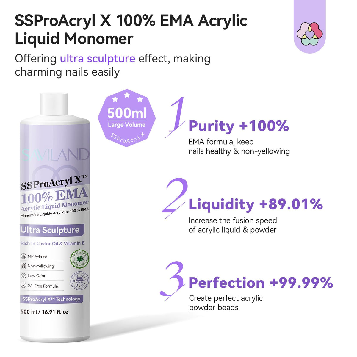SAVILAND low-odor formula label for comfortable at-home nail work.