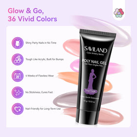 SAVILAND top gel providing durable shine and long-lasting finish.