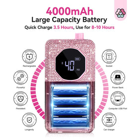 SAVILAND nail drill shows Type-C fast charging for quick readiness.