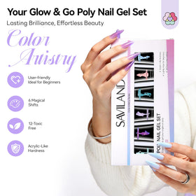 SAVILAND ultra-hard poly gel finish resists chips for durable nails