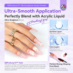 SAVILAND white acrylic powder for crisp tips and clean 3D details.
