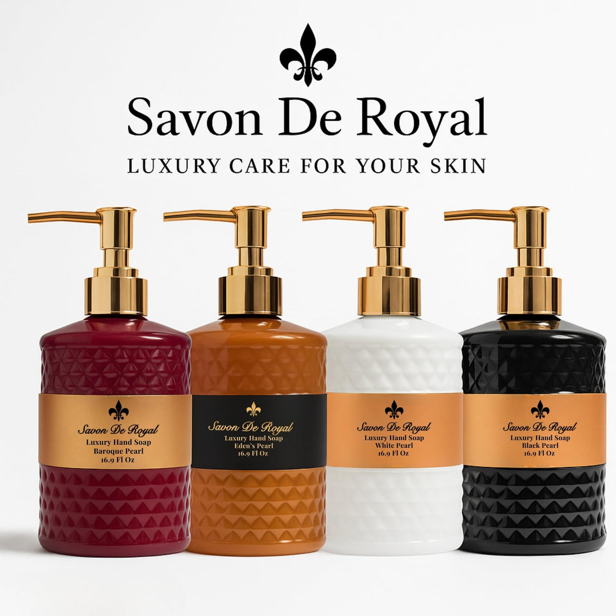 Savon De Royal bathroom décor ambience with elegant packaging.